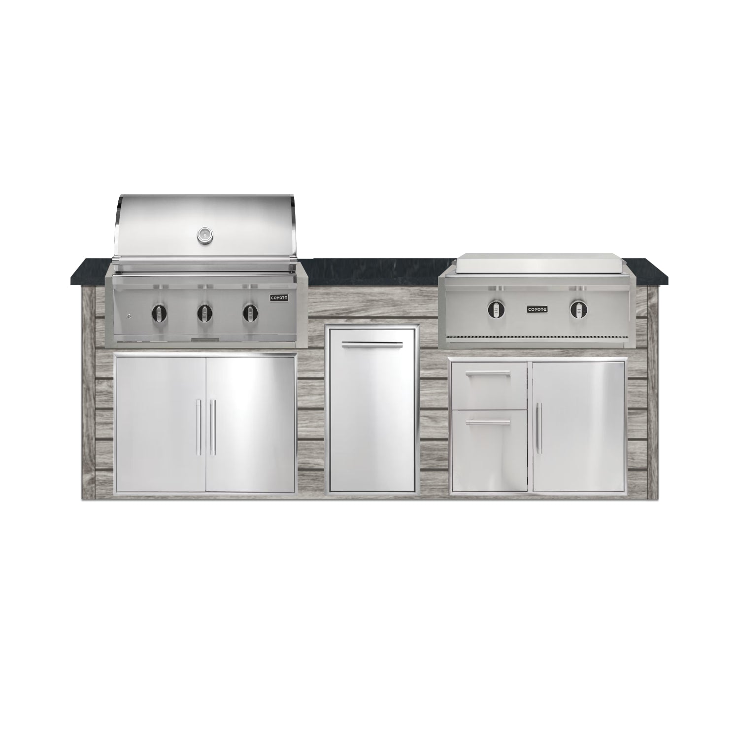 Coyote 96" Luxury Finished Outdoor Kitchen PKG 13G-CPKG13G