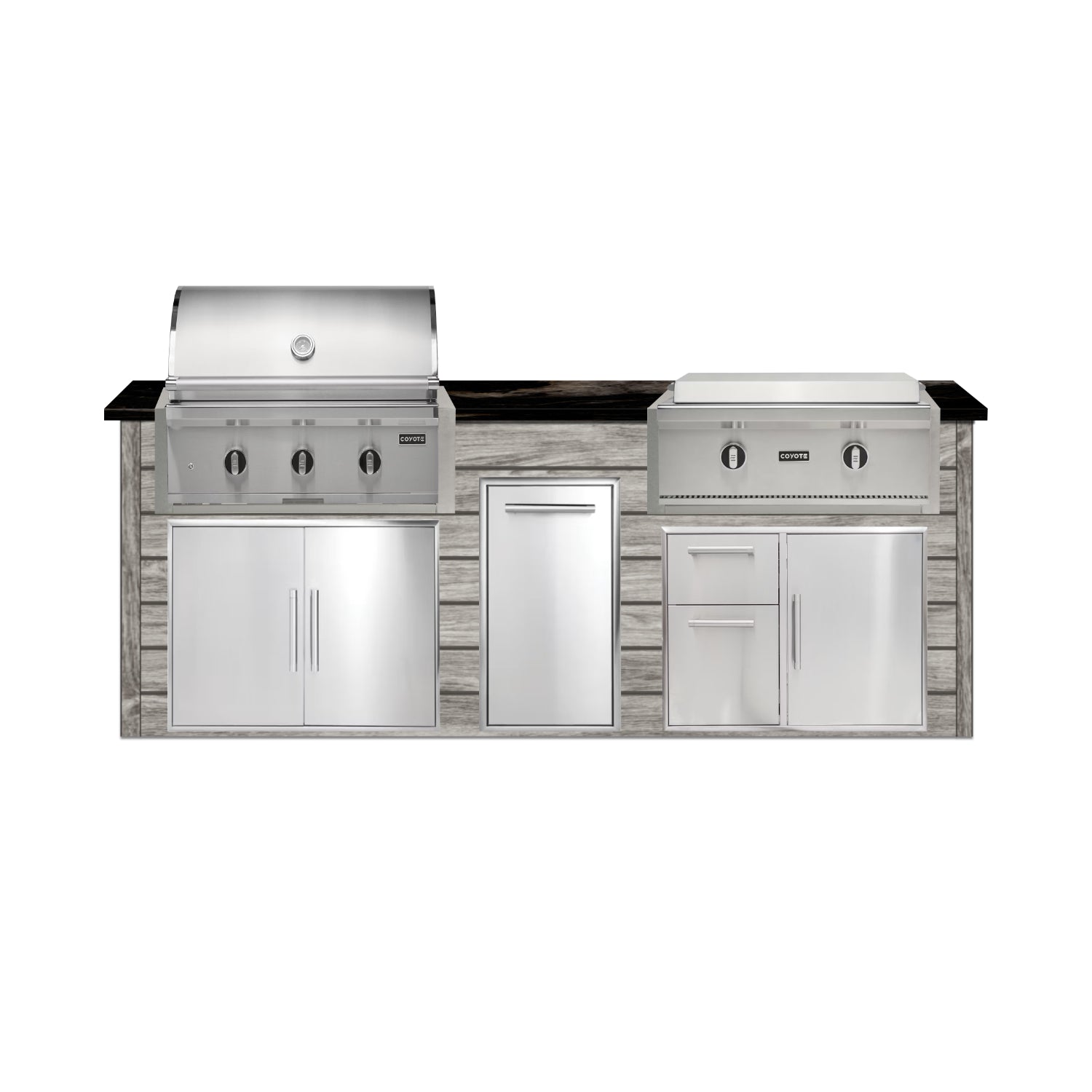 Coyote 96" Luxury Finished Outdoor Kitchen PKG 13G-CPKG13G