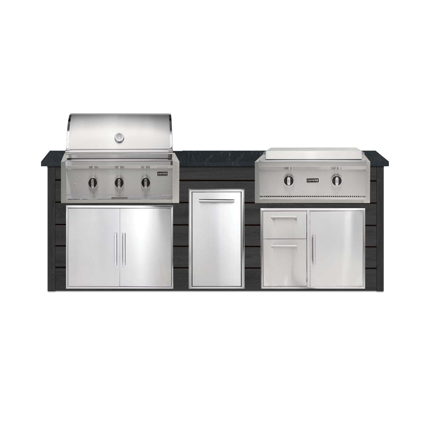 Coyote 96" Luxury Finished Outdoor Kitchen PKG 13G-CPKG13G