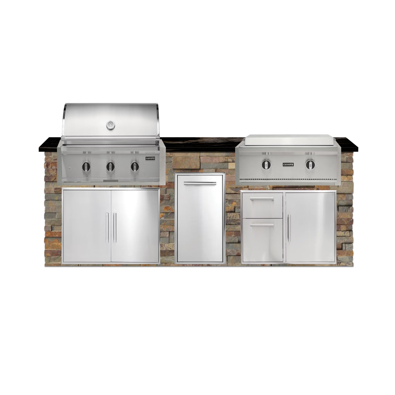 Coyote 96" Luxury Finished Outdoor Kitchen PKG 13G-CPKG13G