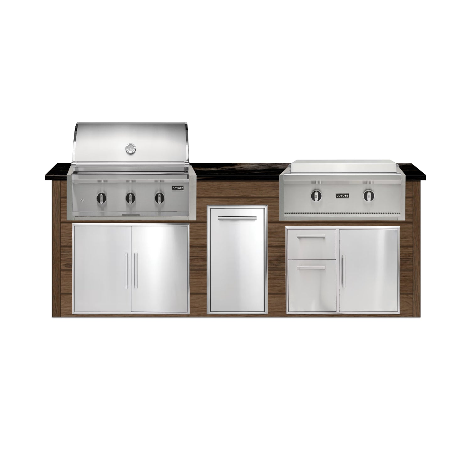 Coyote 96" Luxury Finished Outdoor Kitchen PKG 13G-CPKG13G
