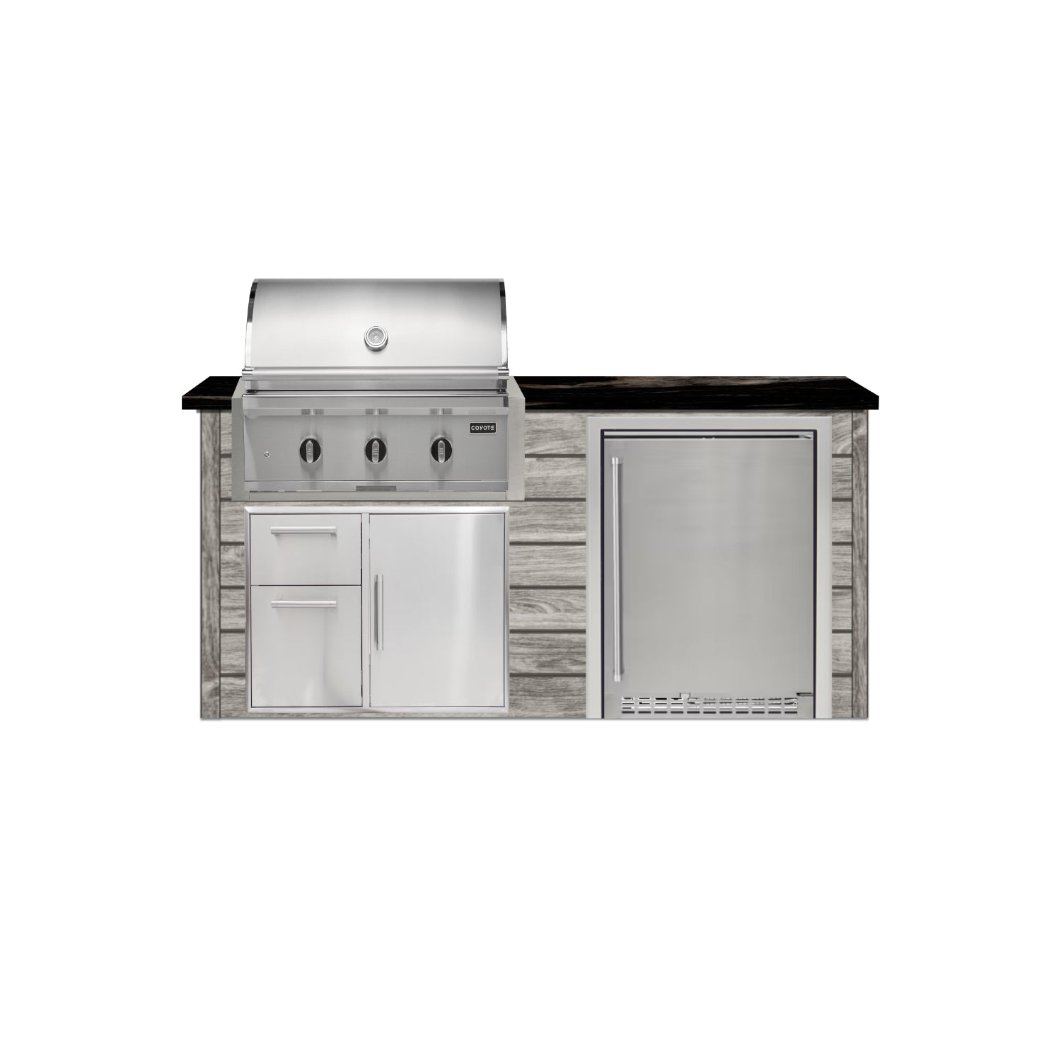 Coyote 72" Luxury Finished Outdoor Kitchen PKG 3G-CPKG3G