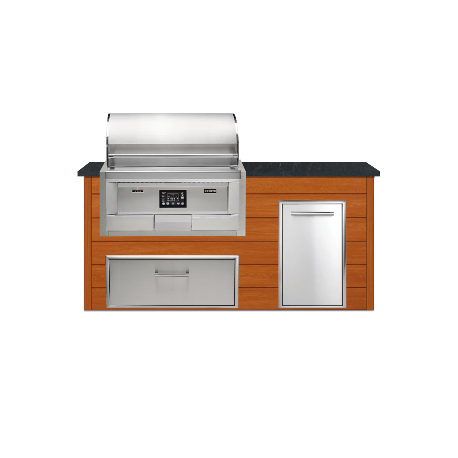 Coyote 72" Luxury Finished Outdoor Kitchen PKG 4P-CPKG4P