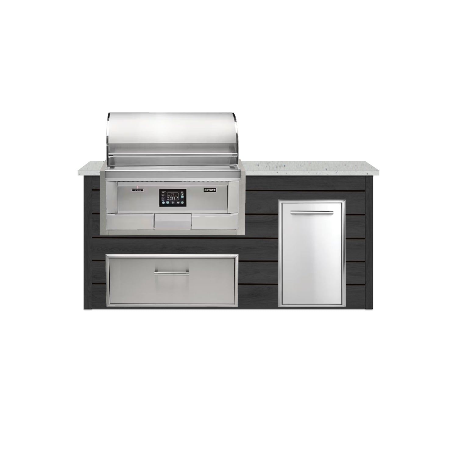 Coyote 72" Luxury Finished Outdoor Kitchen PKG 4P-CPKG4P