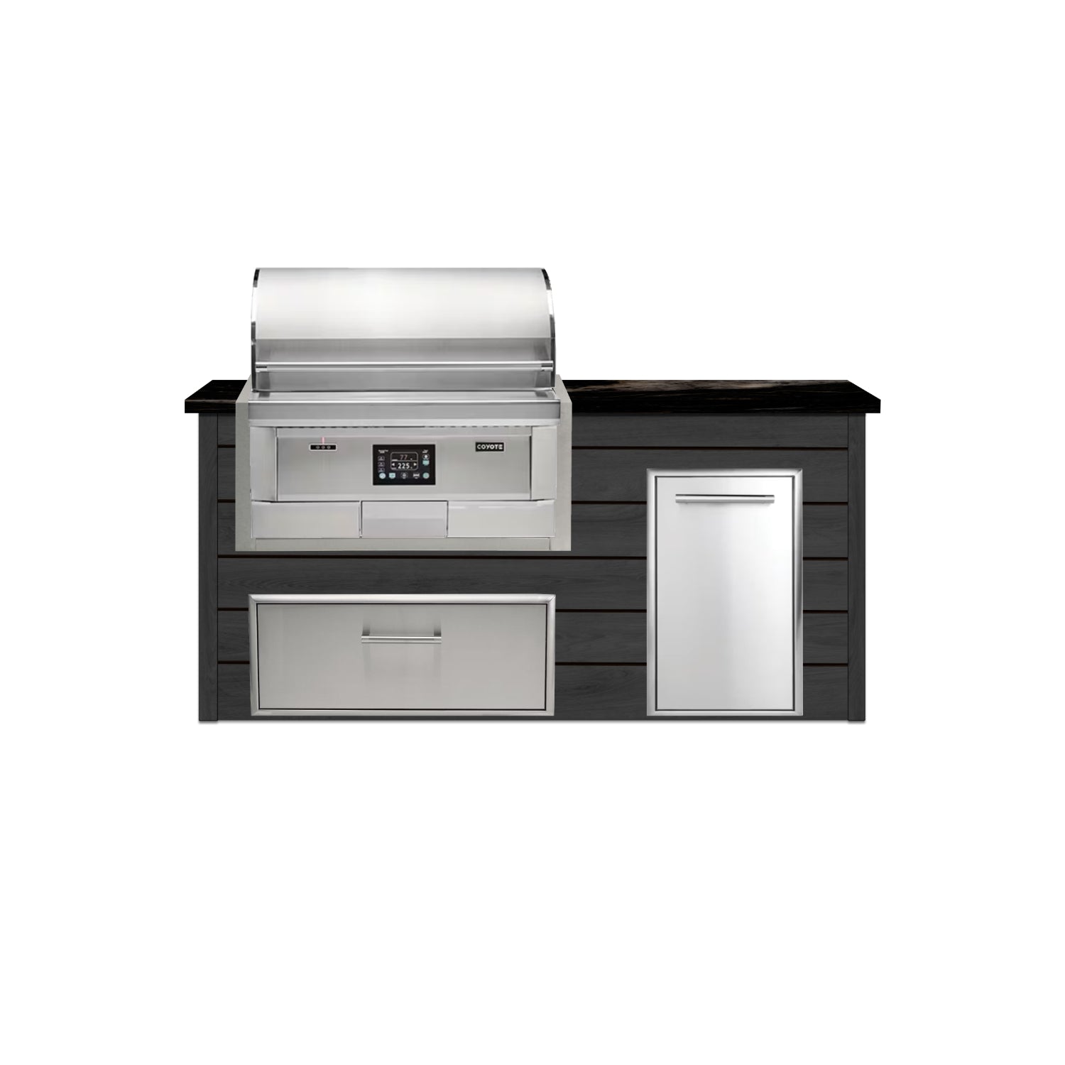 Coyote 72" Luxury Finished Outdoor Kitchen PKG 4P-CPKG4P