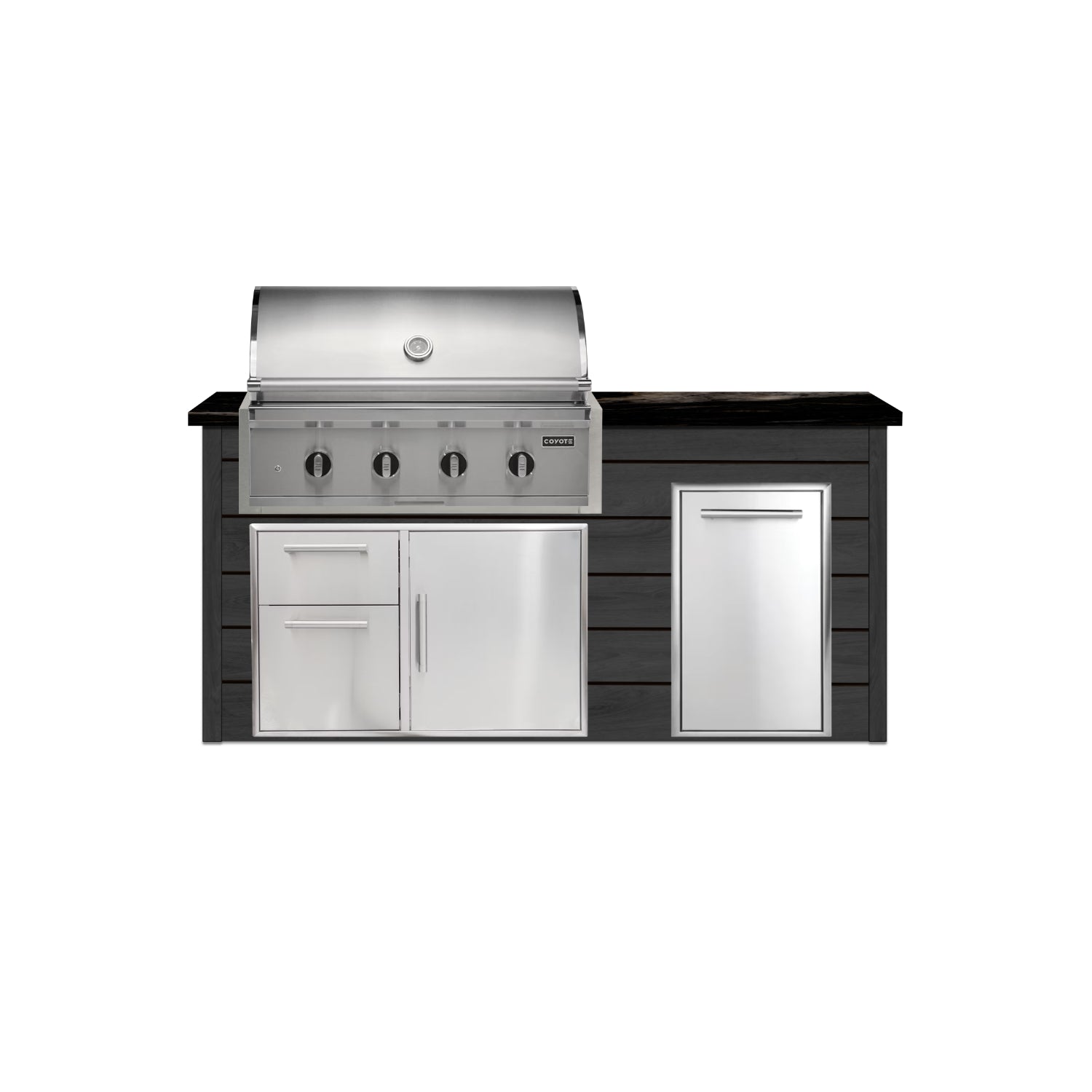 Coyote 72" Luxury Finished Outdoor Kitchen PKG 4G-CPKG4P