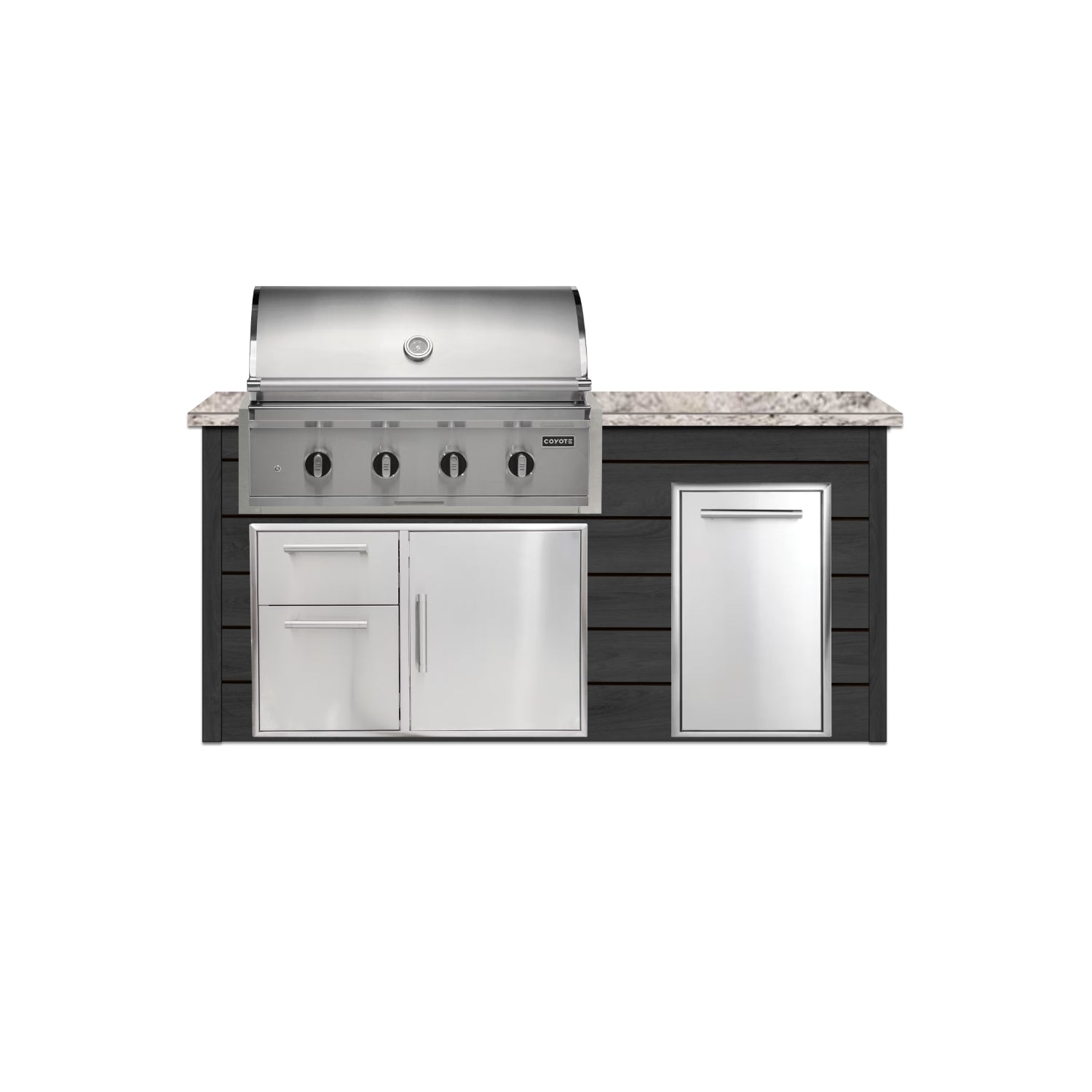 Coyote 72" Luxury Finished Outdoor Kitchen PKG 4G-CPKG4P