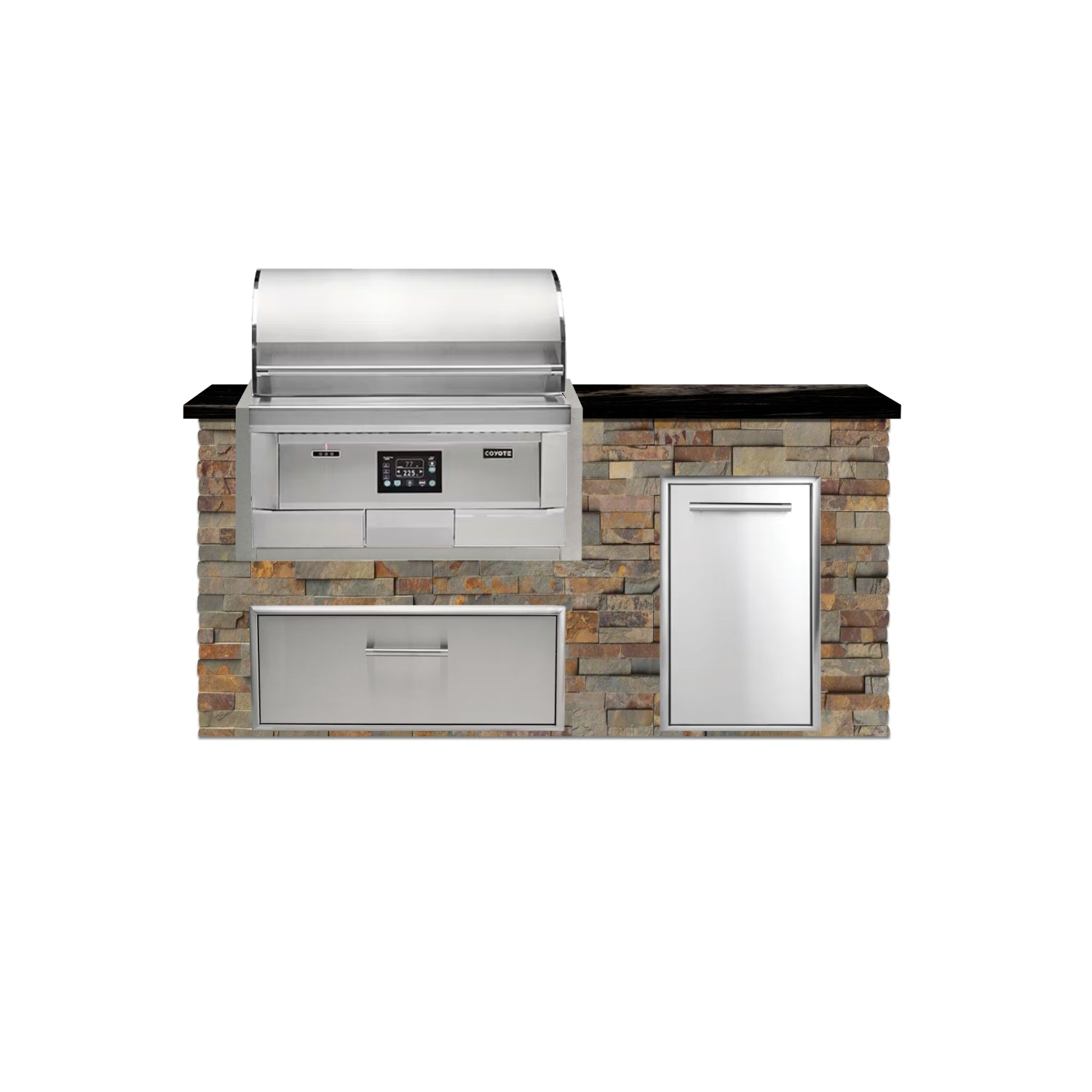 Coyote 72" Luxury Finished Outdoor Kitchen PKG 4P-CPKG4P