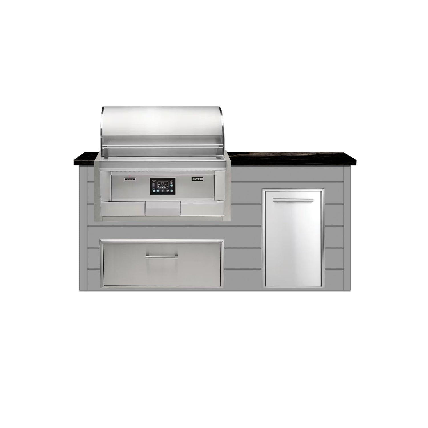 Coyote 72" Luxury Finished Outdoor Kitchen PKG 4P-CPKG4P