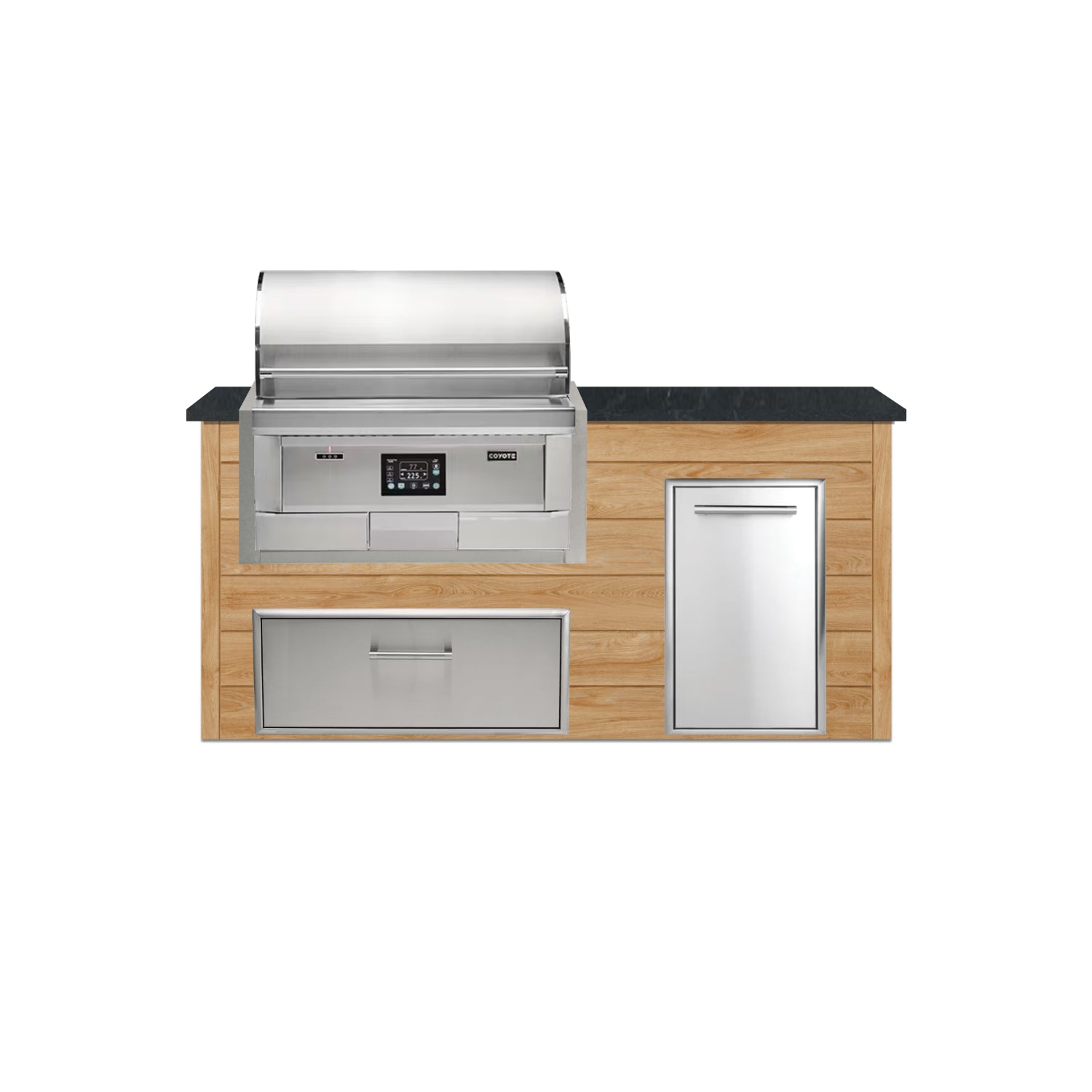 Coyote 72" Luxury Finished Outdoor Kitchen PKG 4P-CPKG4P