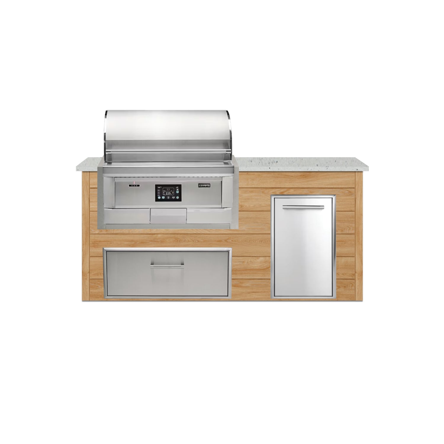 Coyote 72" Luxury Finished Outdoor Kitchen PKG 4P-CPKG4P