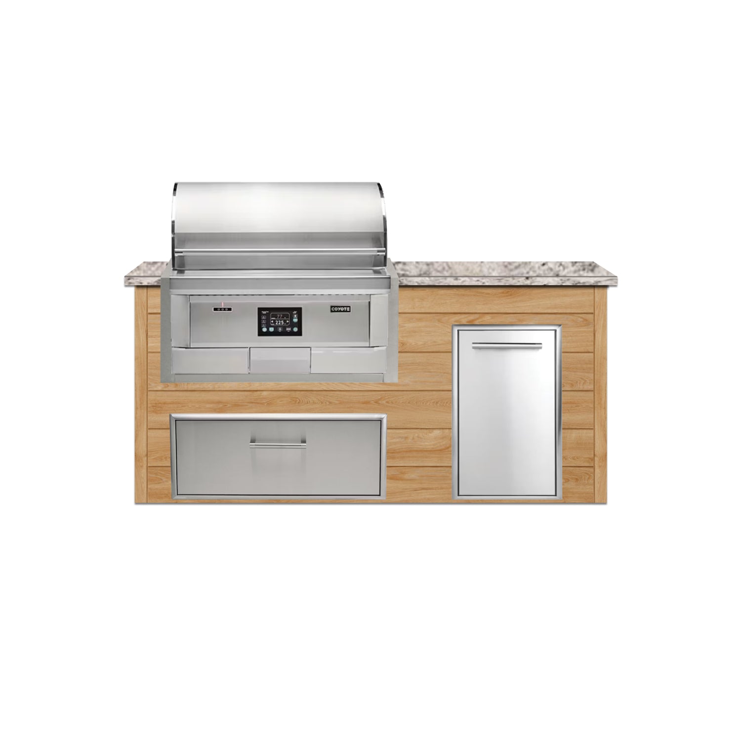 Coyote 72" Luxury Finished Outdoor Kitchen PKG 4P-CPKG4P