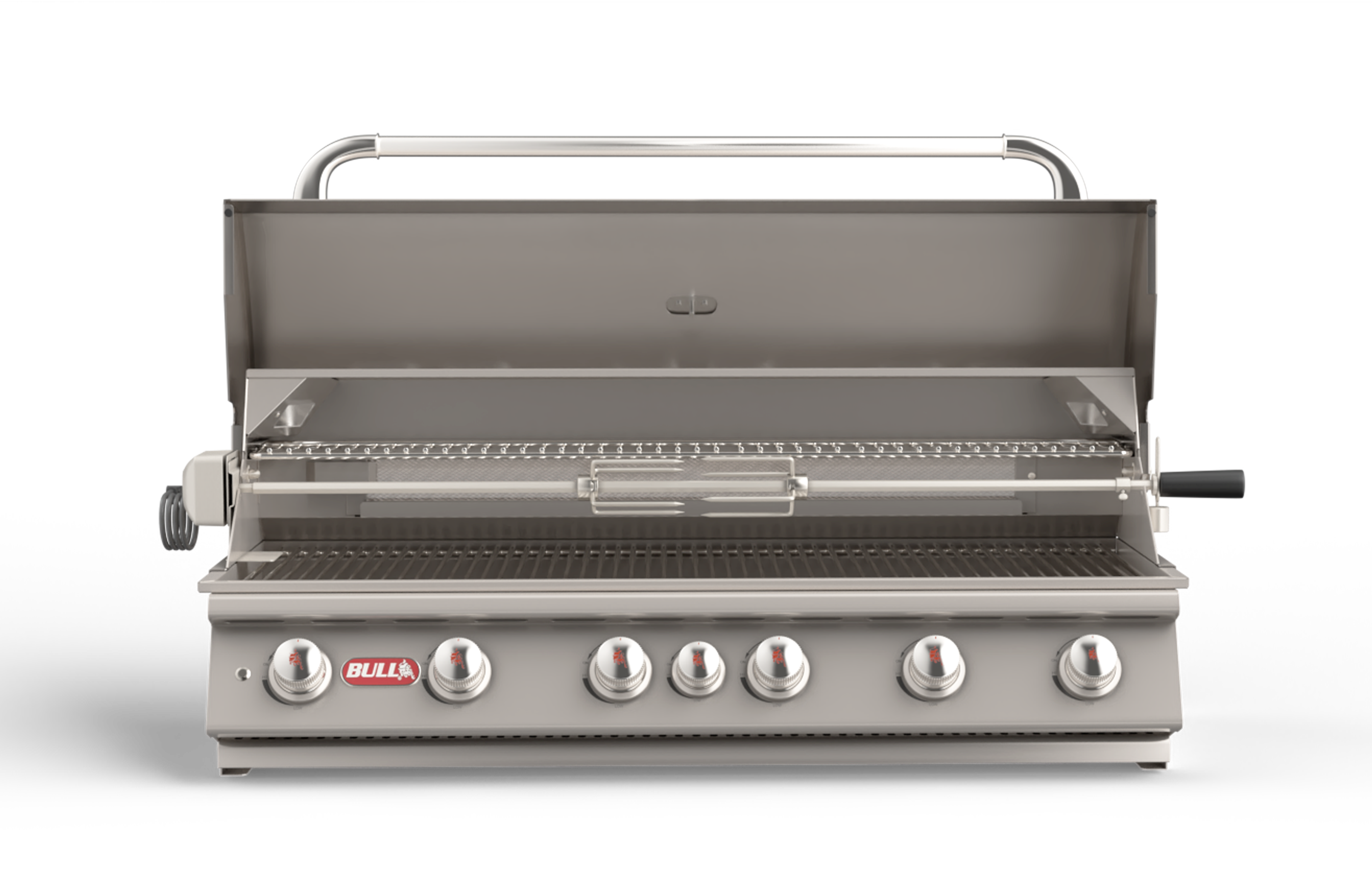 Bull Diablo 46-Inch 6-Burner Built-In Natural Gas or Propane Gas Grill With Rotisserie-62648/62649