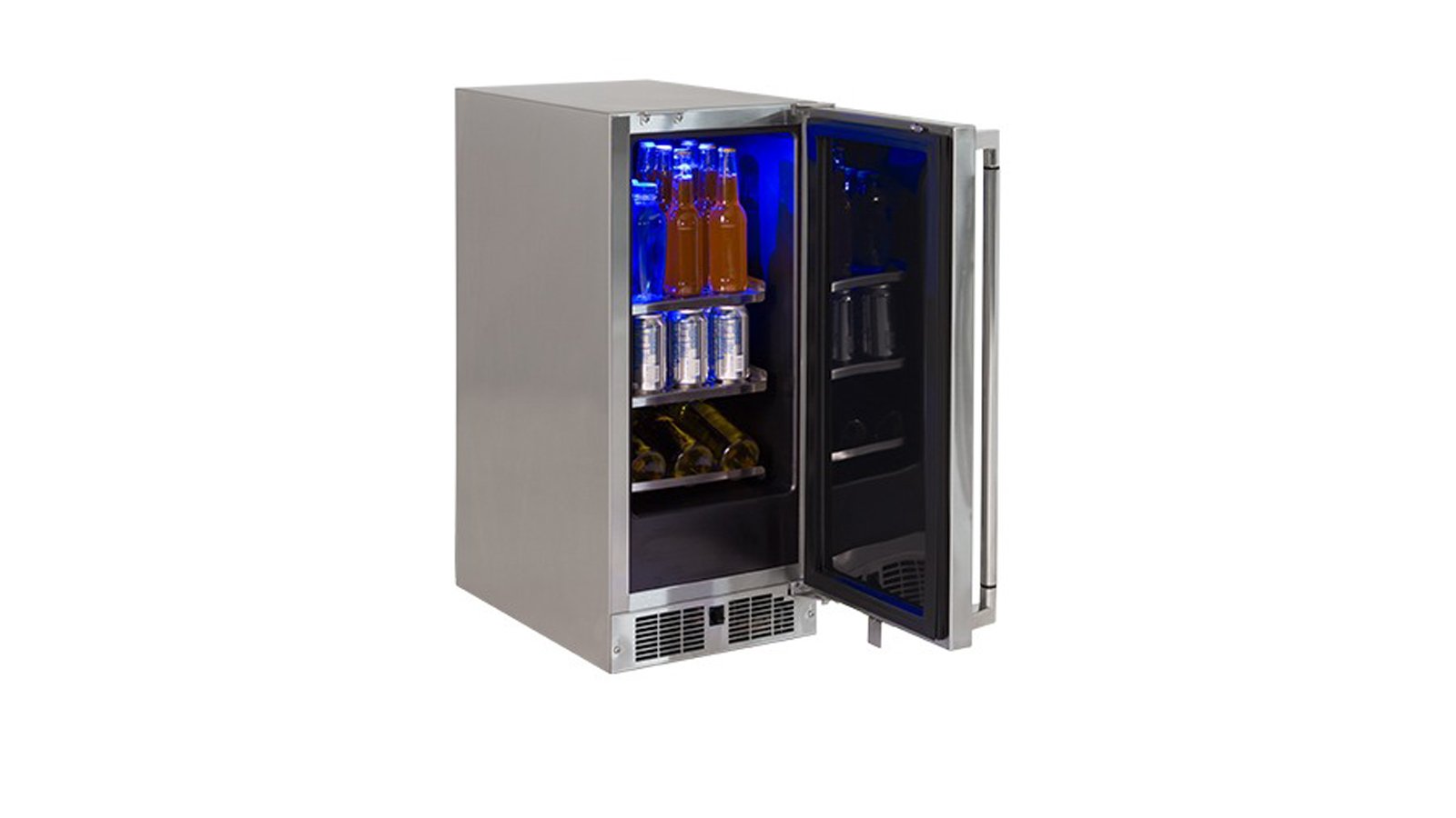 Lynx 15-Inch 2.7 Cu. Ft. Stainless Steel Left Or Right Hinge Outdoor Compact Refrigerator-LN15REF L/R