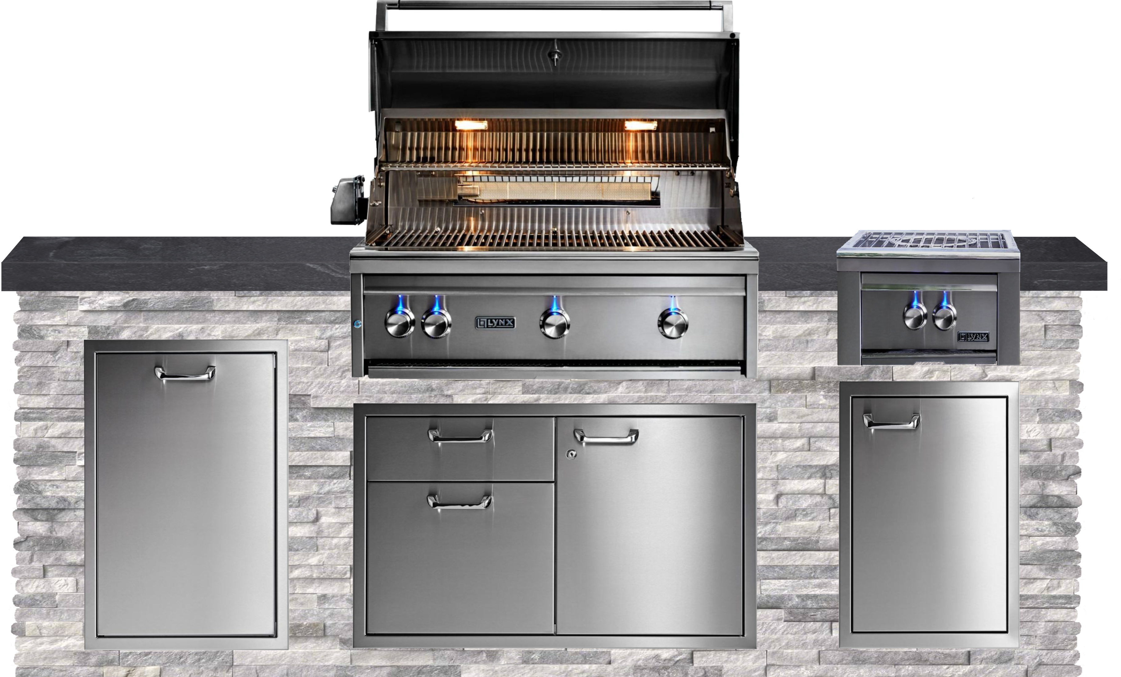 Lynx Pro Classic Collection 96" Luxury Finished Outdoor Kitchen Package 10-LNX-10-CC