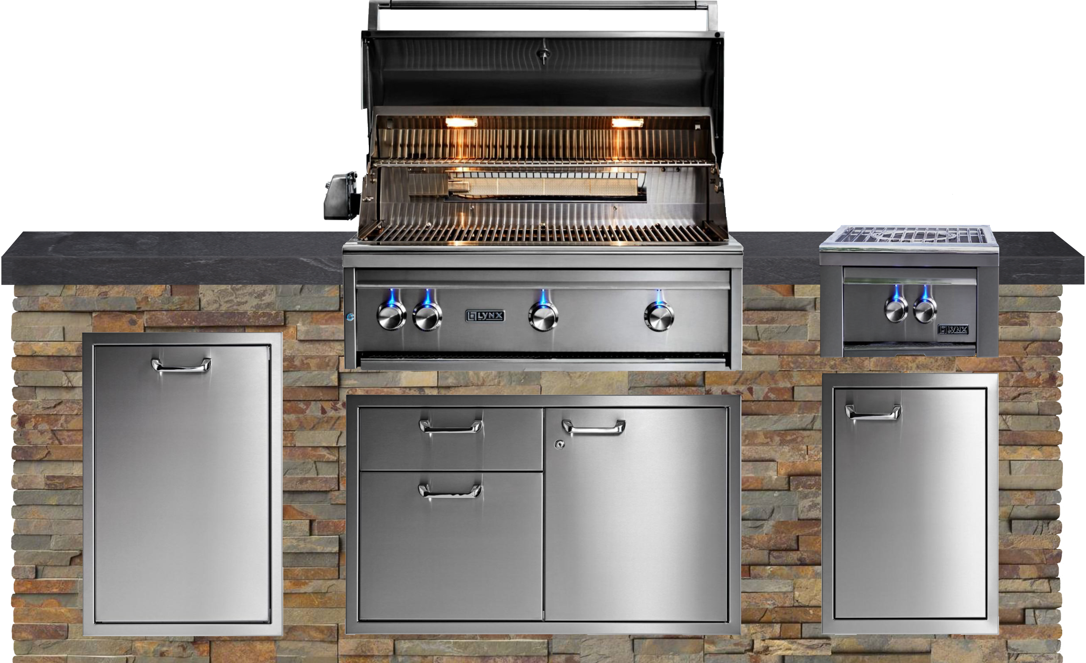 Lynx Pro Classic Collection 96" Luxury Finished Outdoor Kitchen Package 10-LNX-10-CC