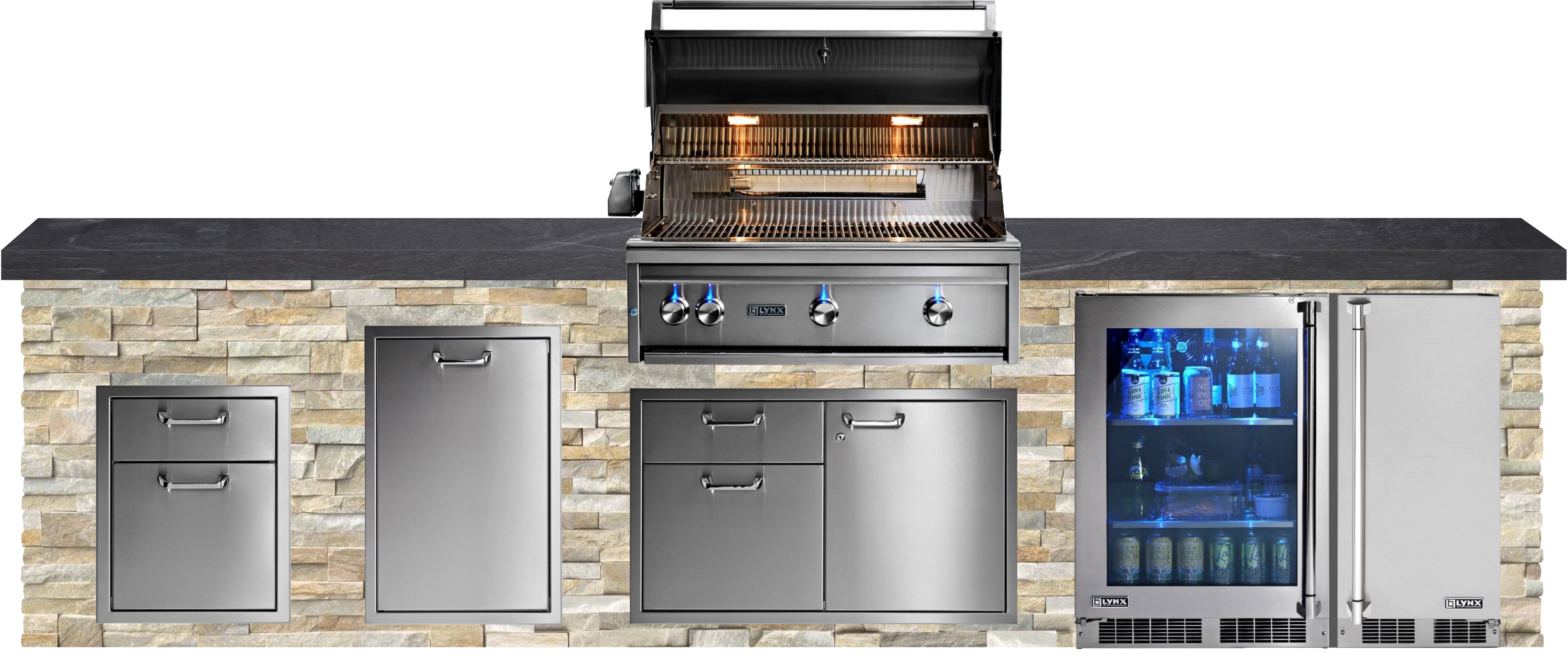 Lynx Pro Classic Collection 144" Luxury Finished Outdoor Kitchen Package 14-LNX-14-CC