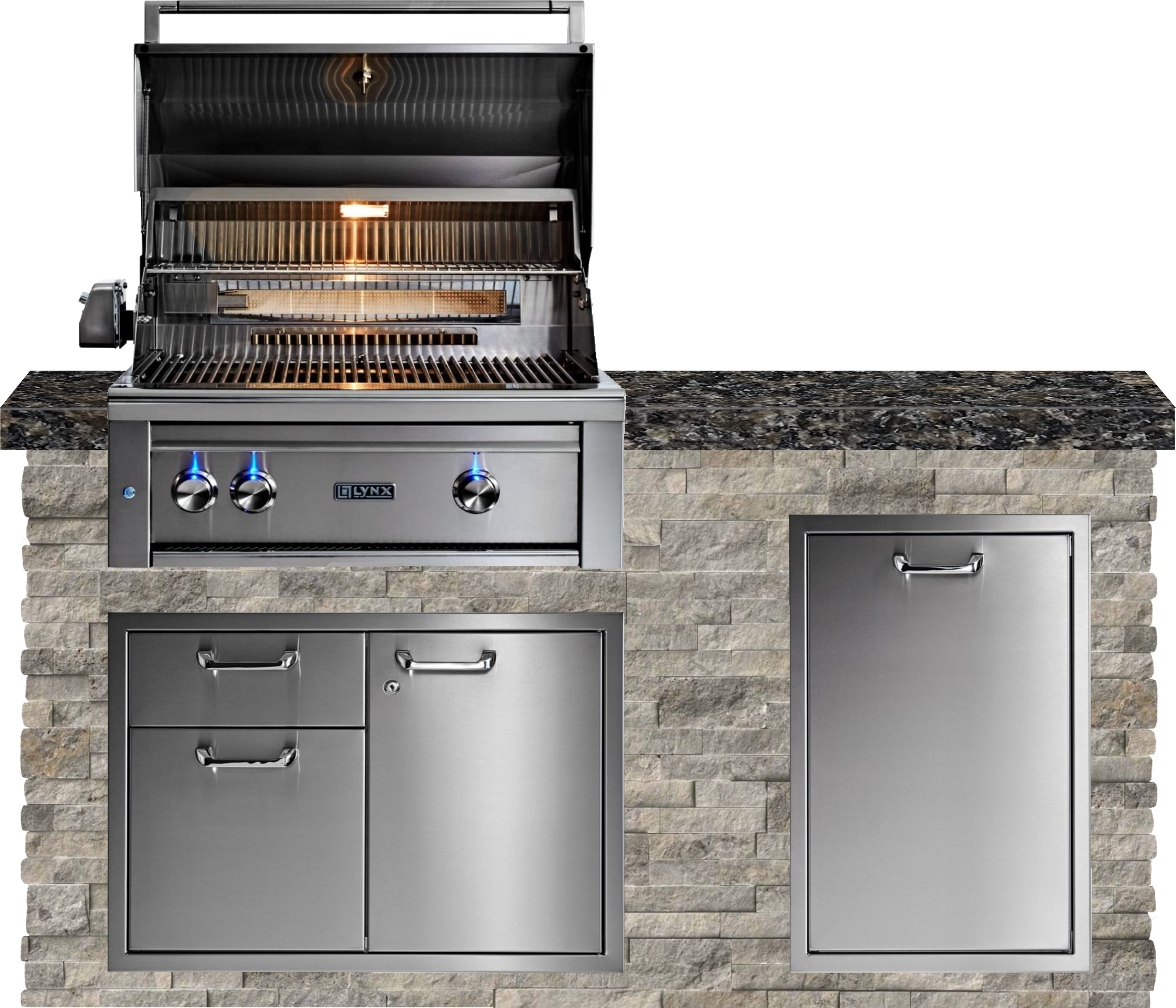 Lynx Pro Prestige Collection 72" Luxury Finished Outdoor Kitchen Package 2-LNX-2-PC
