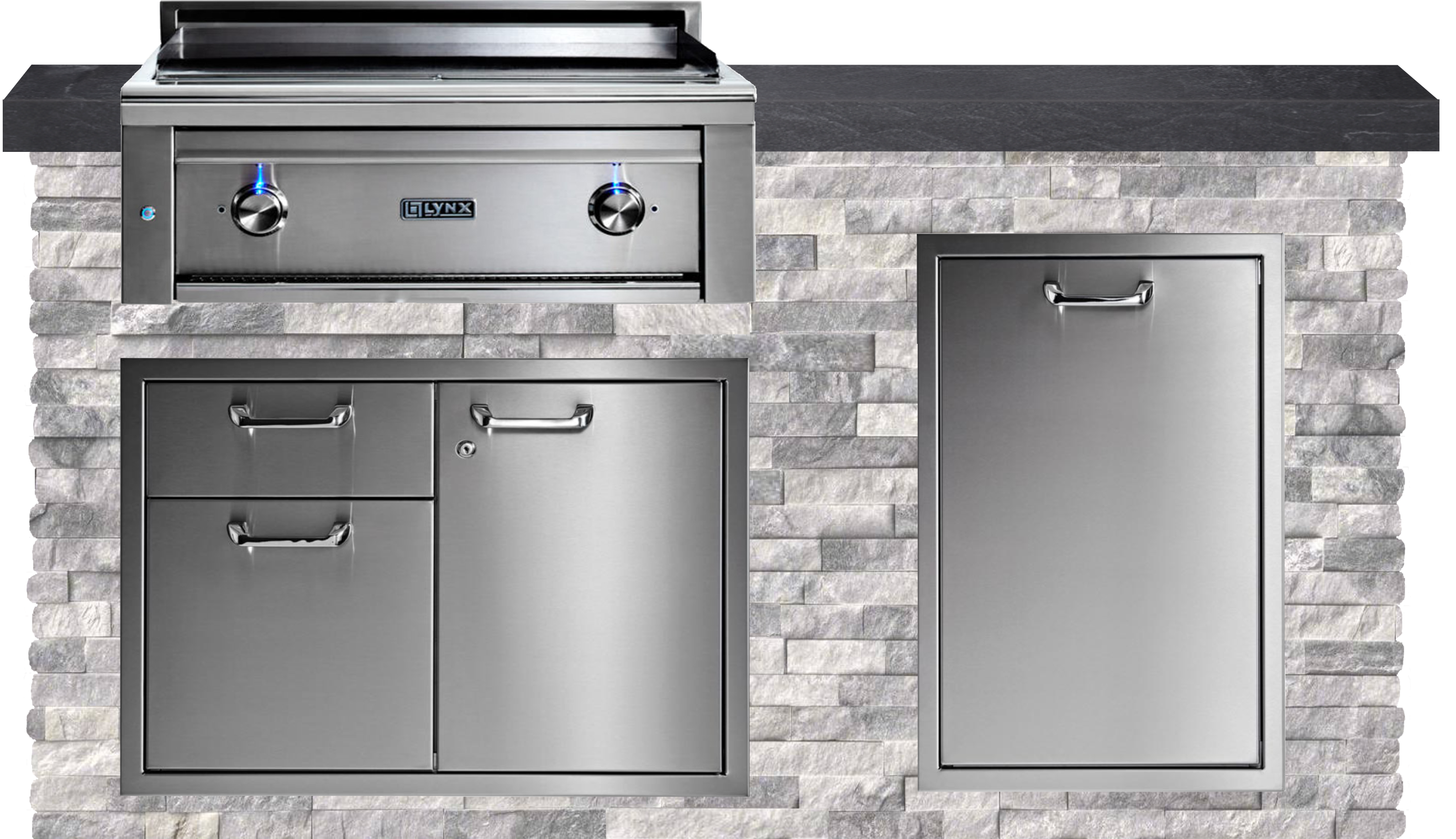 Lynx Pro Prestige Collection 72" Luxury Finished Outdoor Kitchen Package 6-LNX-6-PC