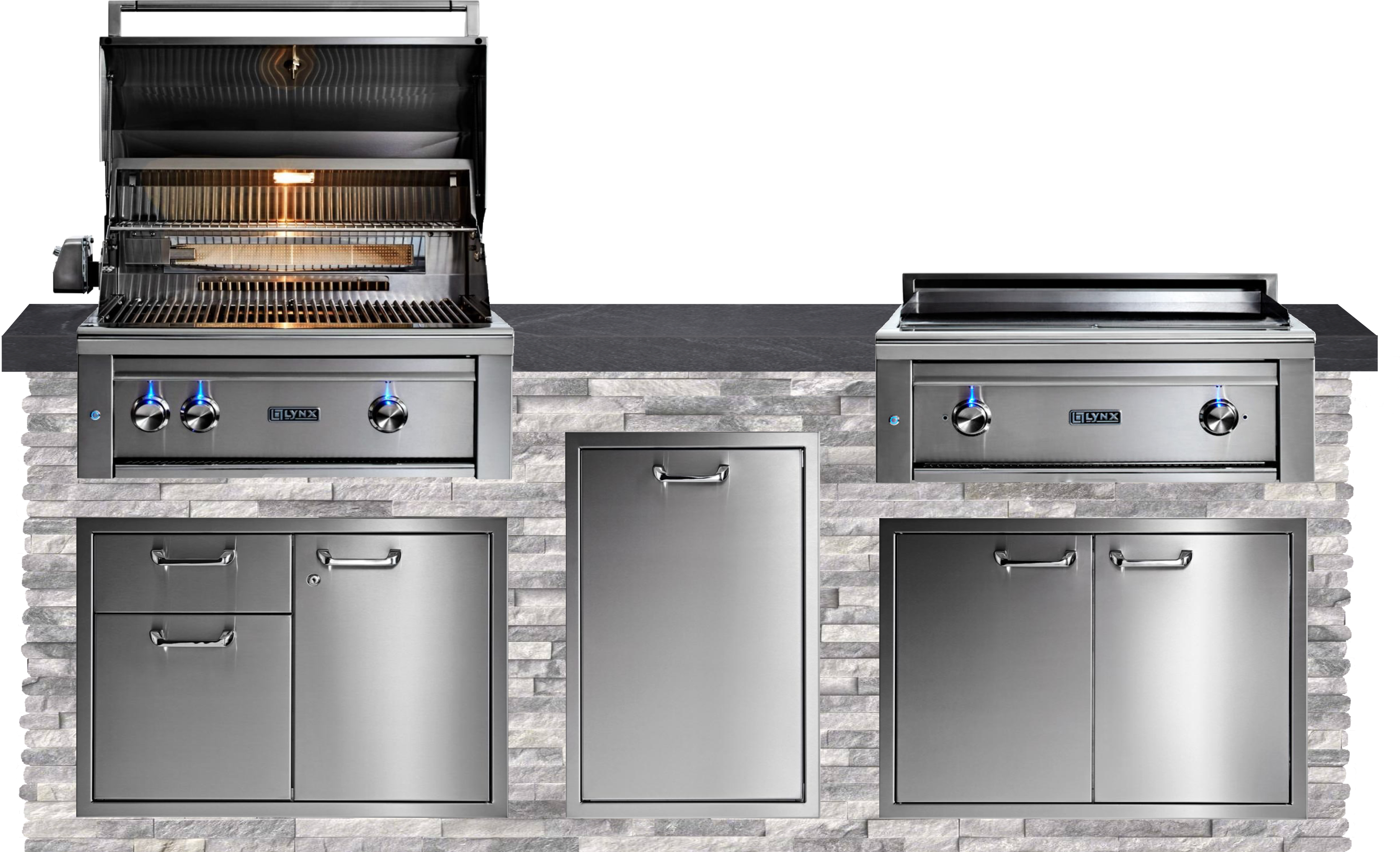 Lynx Pro Classic Collection 96" Luxury Finished Outdoor Kitchen Package 9-LNX-9-CC