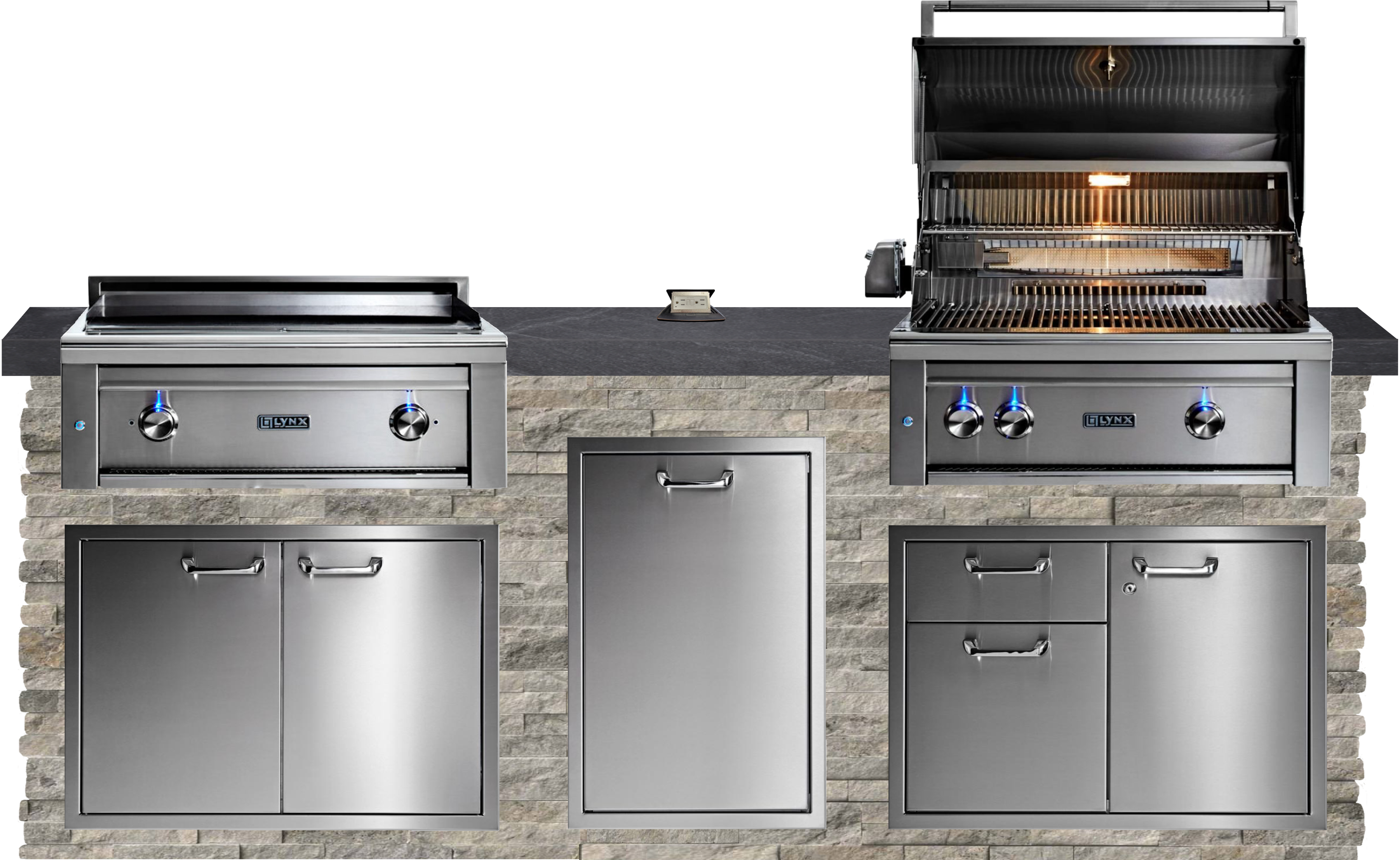 Lynx Pro Classic Collection 96" Luxury Finished Outdoor Kitchen Package 9-LNX-9-CC