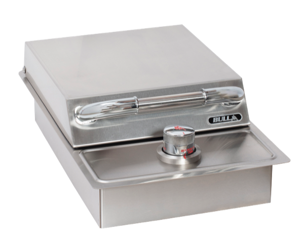 Bull Drop-In Natural Gas and Propane Gas Single Side Burner W/ Stainless Steel Lid -60008/9