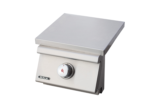 Bull Slide-In Pro Natural Gas and  Propane Gas Side Burner W/ Stainless Steel Lid-60018/9