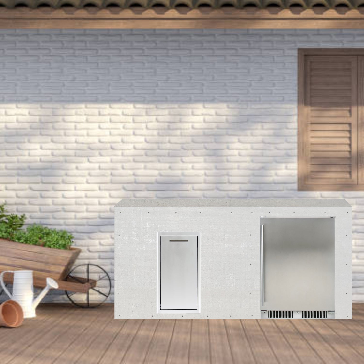 Blaze 72" Ready-To-Finish Quick Ship Outdoor Kitchen PKG14-BLZ-RTFQS14