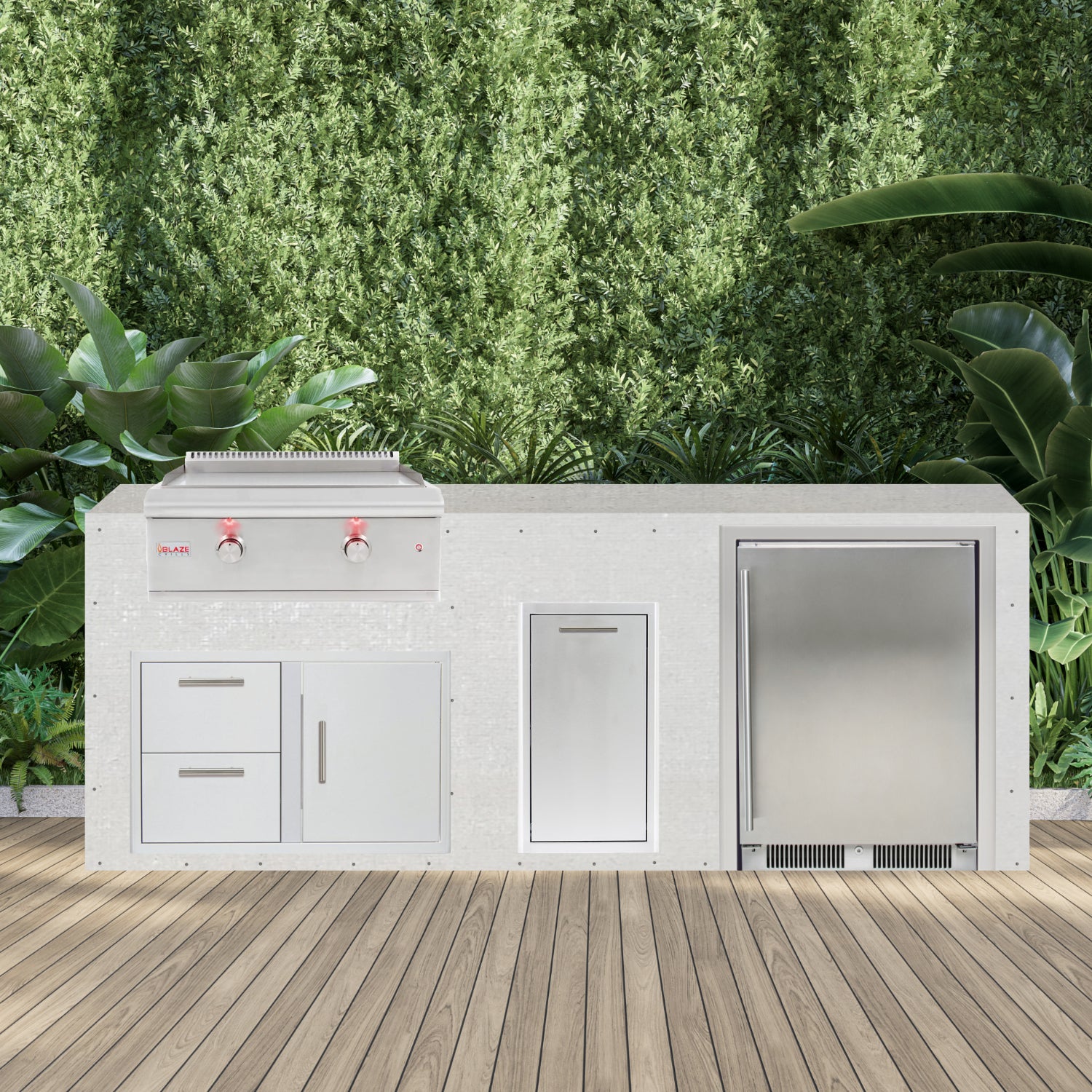 Blaze 96" Ready-To-Finish Quick Ship Outdoor Kitchen PKG8-BLZ-RTFQS8
