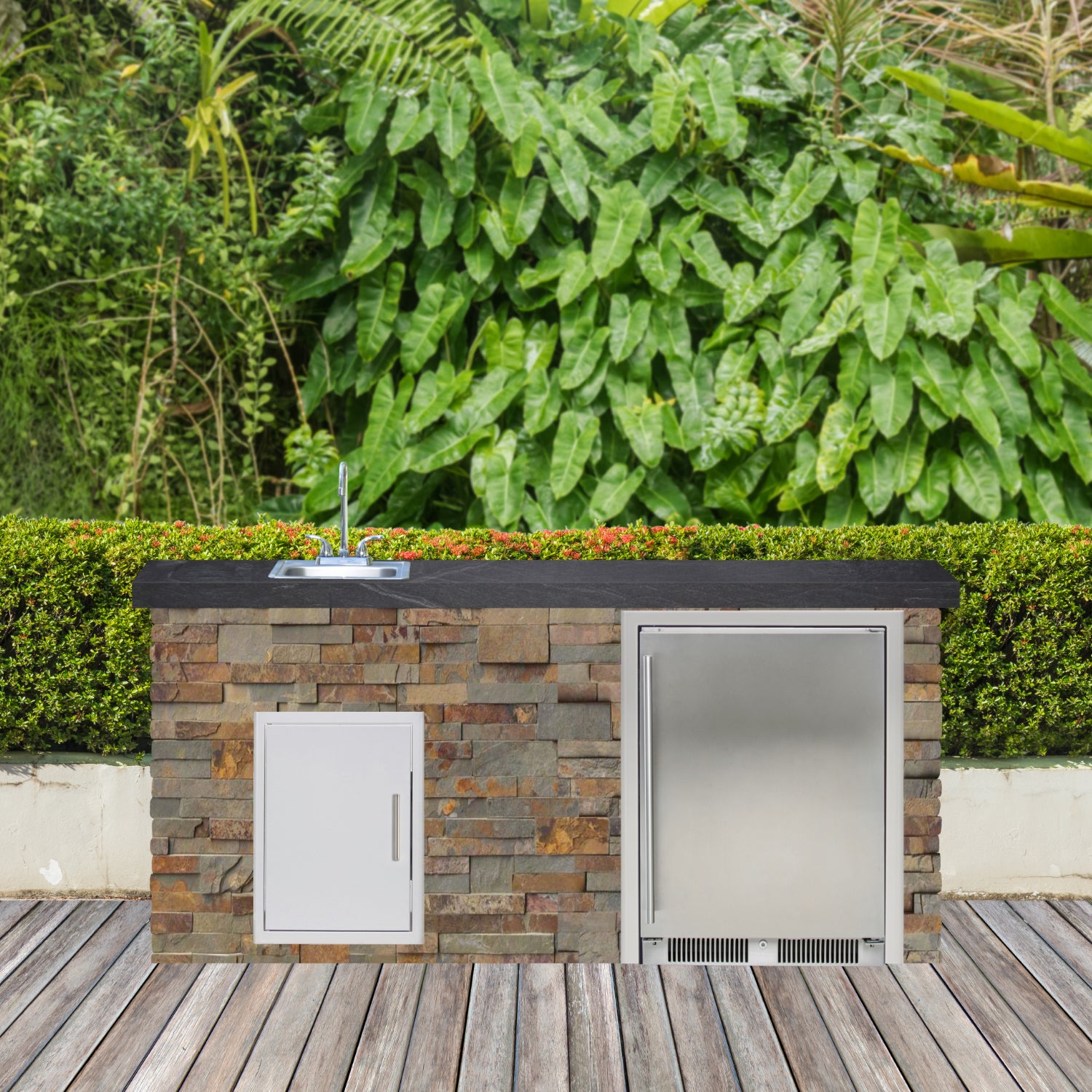 Blaze Quick Ship 72" Premium Finished Outdoor Kitchen PKG 11-BLZ-QSHIP11