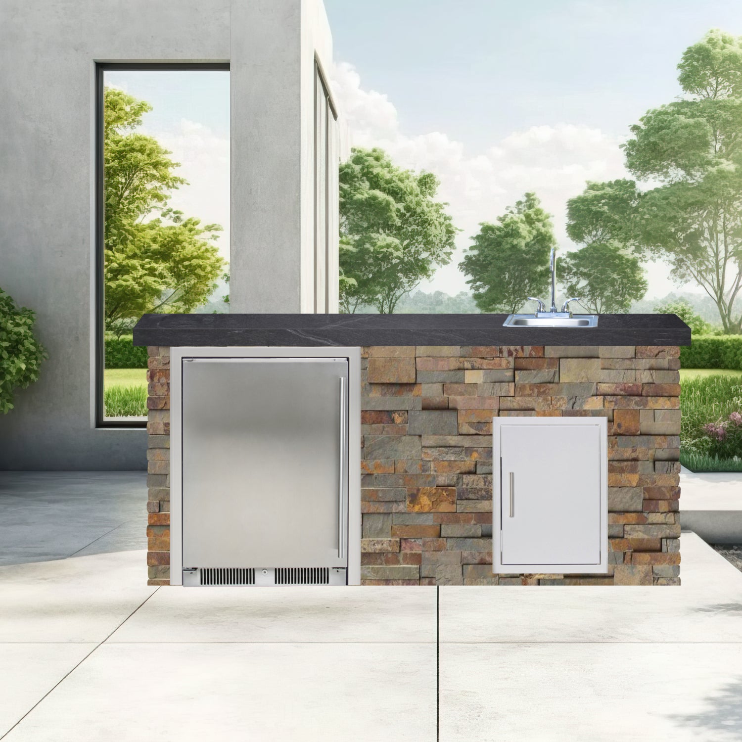 Blaze Quick Ship 72" Premium Finished Outdoor Kitchen PKG 11-BLZ-QSHIP11