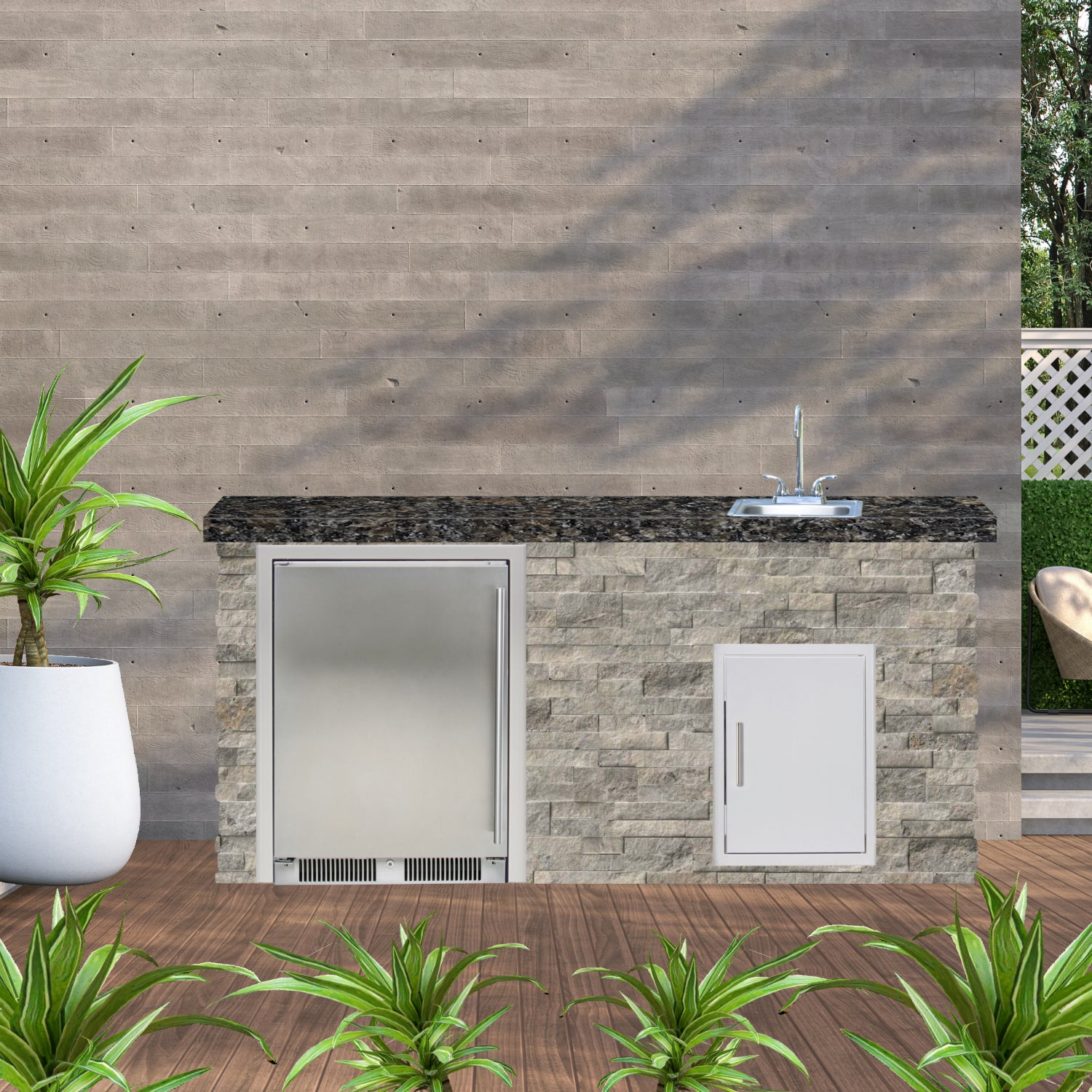 Blaze Quick Ship 72" Premium Finished Outdoor Kitchen PKG 11-BLZ-QSHIP11