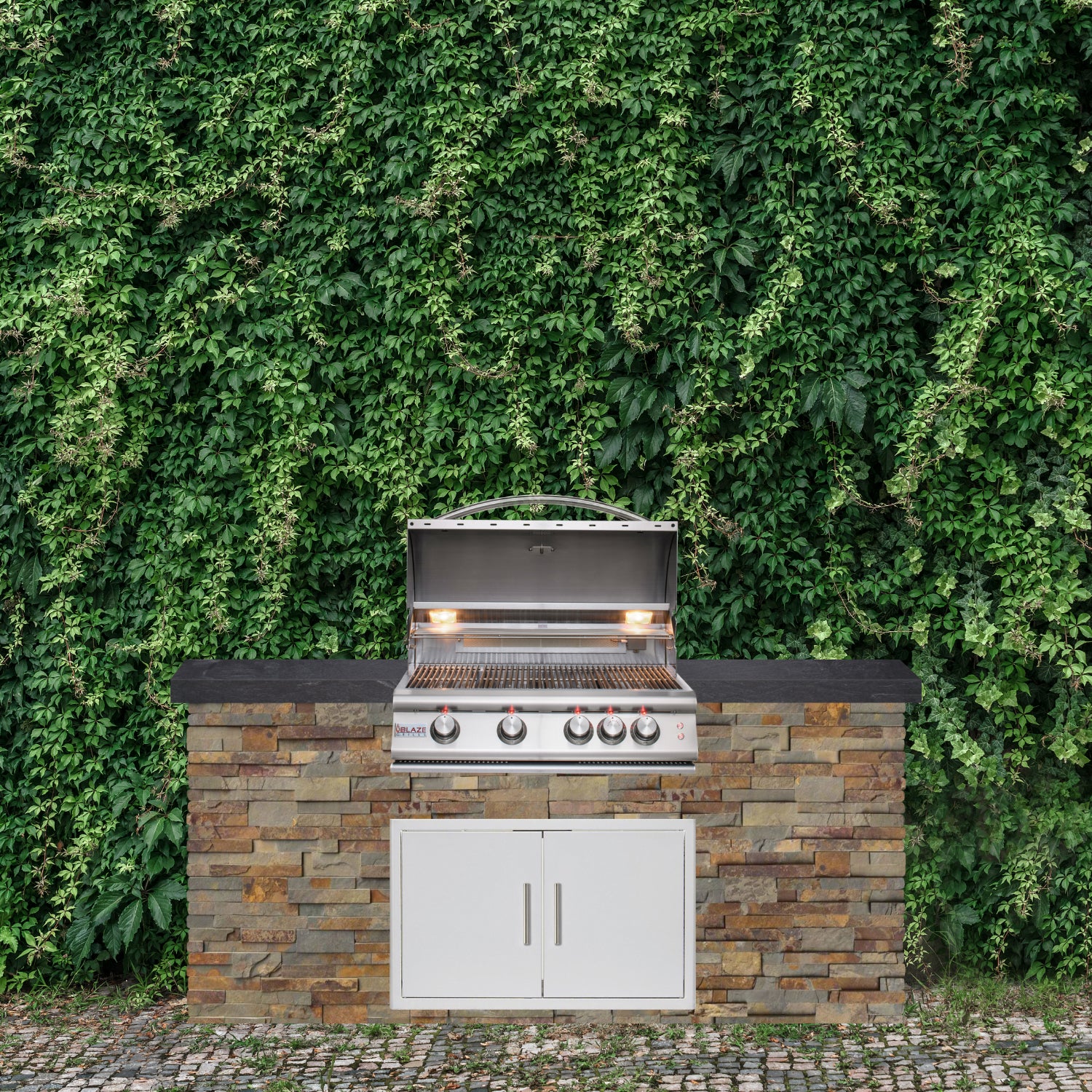 Blaze Quick Ship 72" Premium Finished Outdoor Kitchen PKG 5-BLZ-QSHIP5