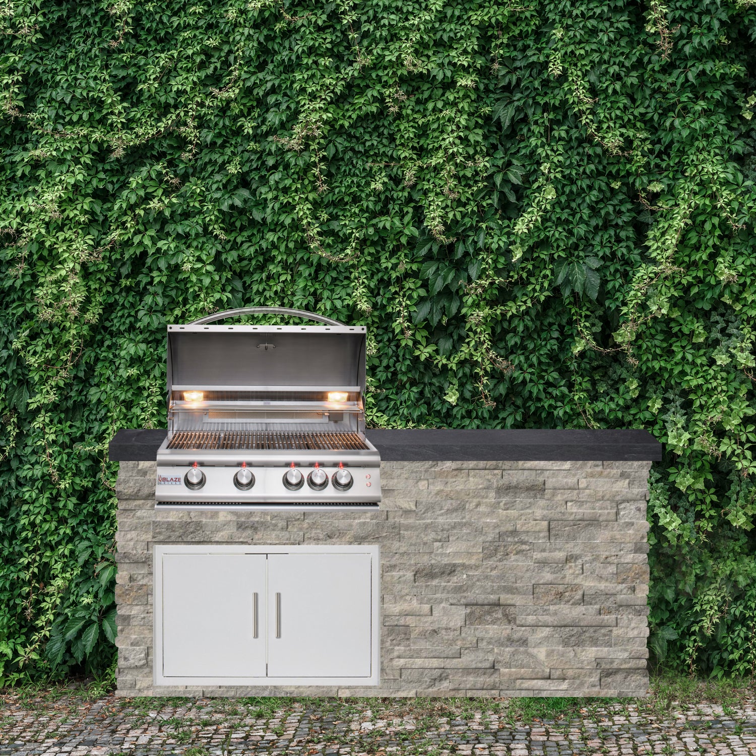 Blaze Quick Ship 72" Premium Finished Outdoor Kitchen PKG 5-BLZ-QSHIP5