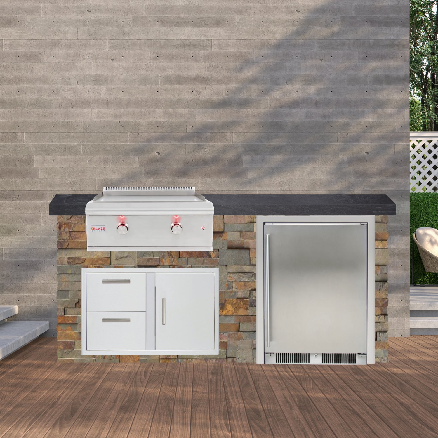 Blaze Quick Ship 72" Premium Finished Outdoor Kitchen PKG 6-BLZ-QSHIP6
