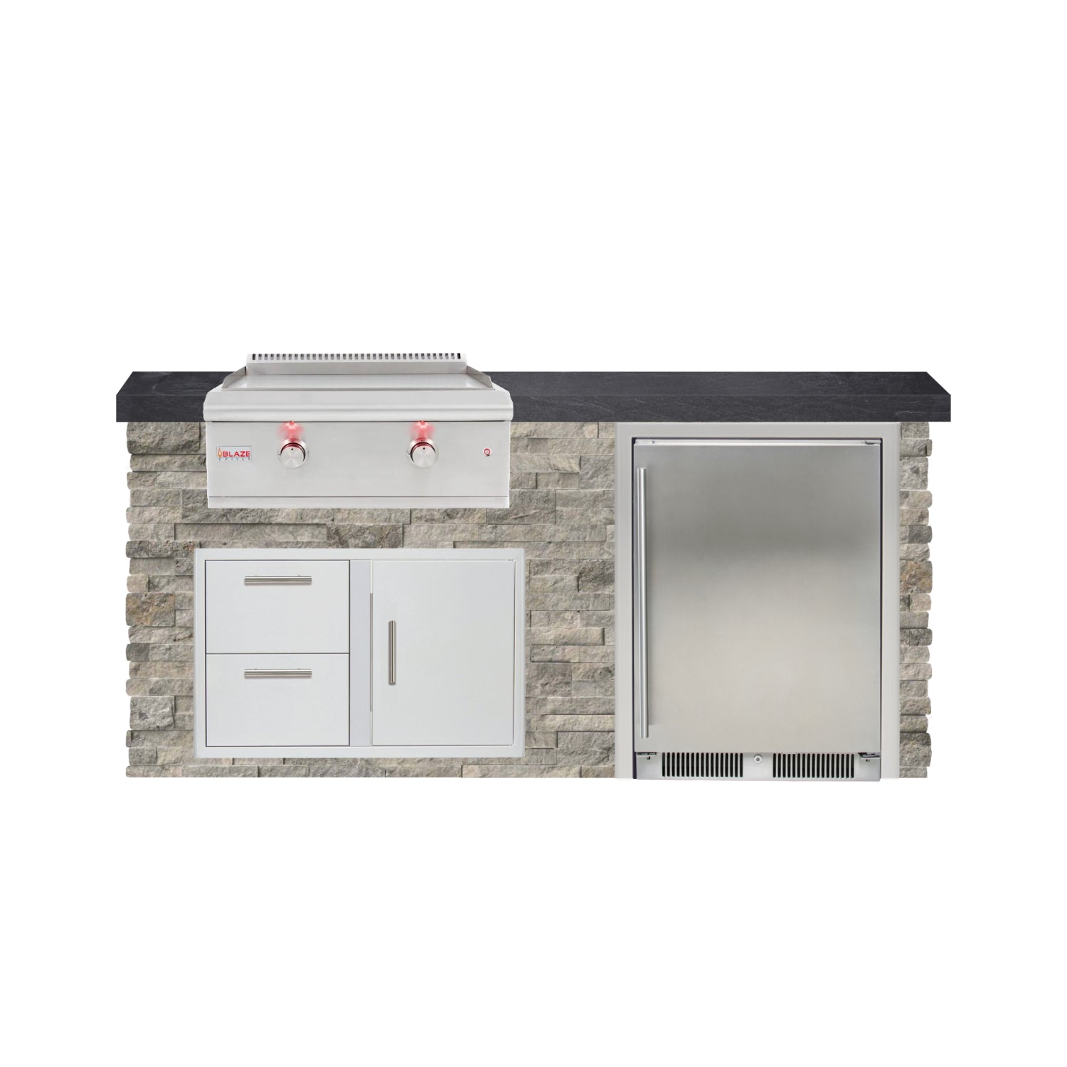 Blaze 72" Ready-To-Finish Quick Ship Outdoor Kitchen PKG6-BLZ-RTFQS6