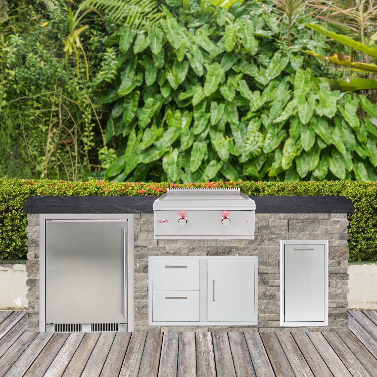 Blaze Quick Ship 96" Luxury Finished Outdoor Kitchen PKG 8-BLZ-QSHIP8