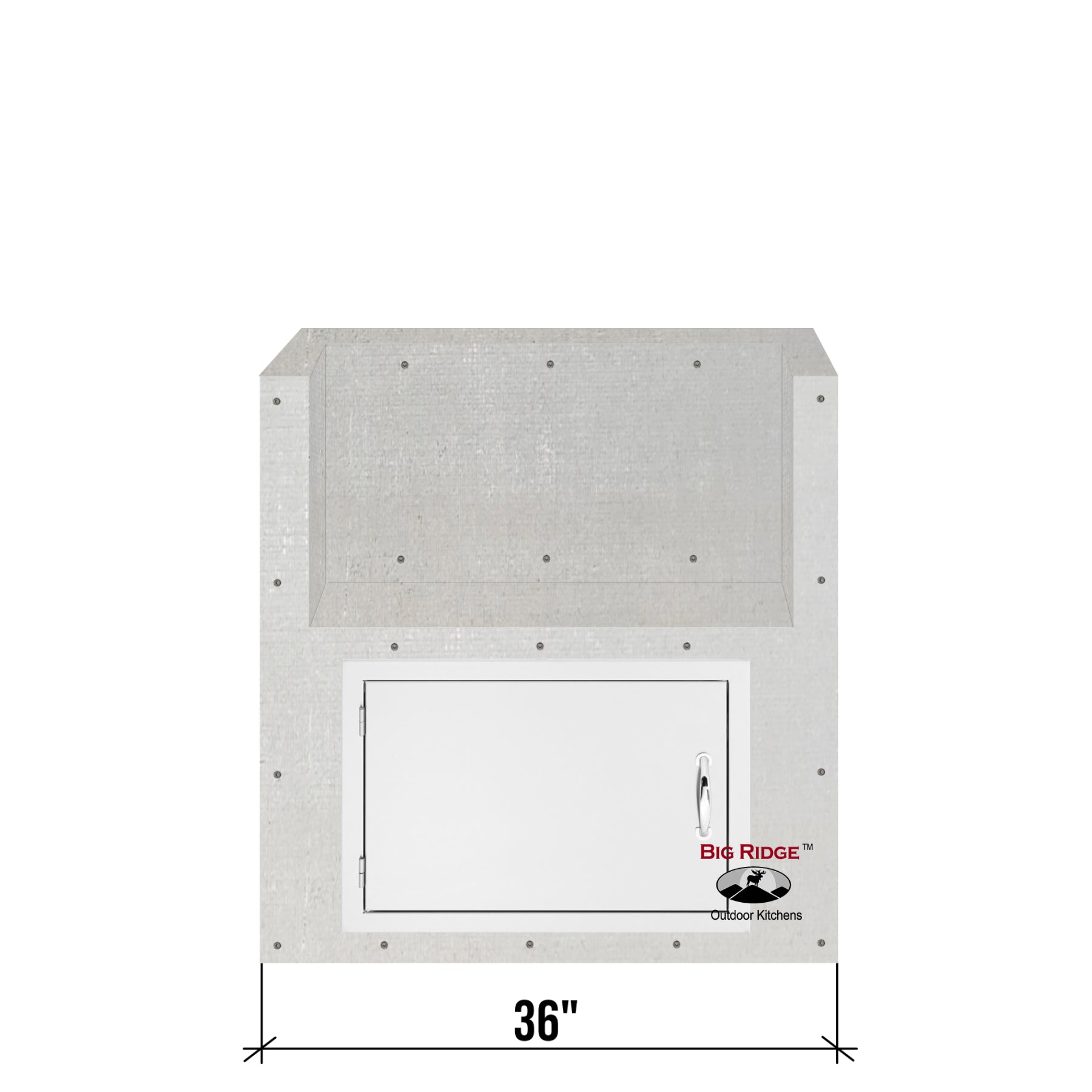 Ready To Finish 36" Module With Egg Platform (S3617-SS)