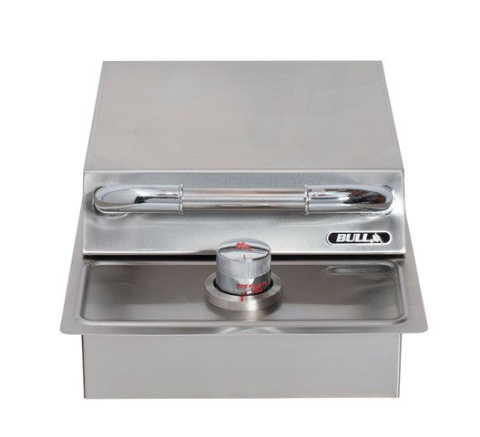 Bull Drop-In Natural Gas and Propane Gas Single Side Burner W/ Stainless Steel Lid -60008/9