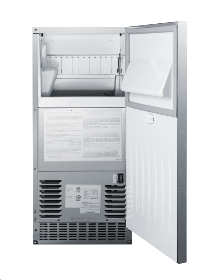 Bull 60 Lb. 15-Inch Outdoor Rated Commercial Ice Maker With Drain Pump-13200